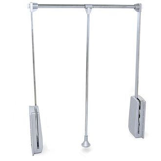 Emuca Emuca - Colgador Abatible Para Armario Hang, Ancho Regulable 600-830mm, Acero Y Pl&aacute;stico, Cromado