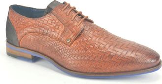 Berkelmans Gevlochten Print Geklede Schoenen - Heren - Nette schoenen - Bruin - 40 EU - Leer - Schoenen