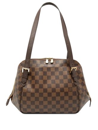 Louis Vuitton 2004 Damier Ebene Belem MM shoulder bag - women - Calf Leather/Fabric - One Size - Brown