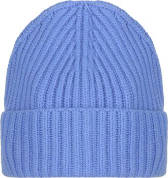 Moorer Gebreide muts - Heren - Hoeden - Blauw - ONE Size - Kasjmier - Accessoires