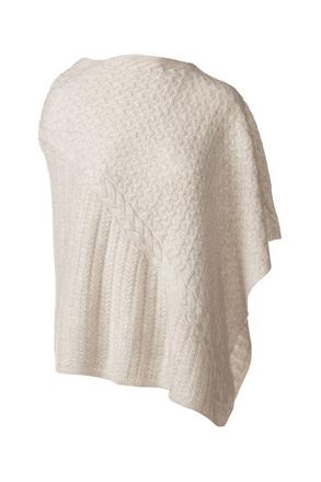 Kinross Cashmere Cable Poncho in Mushroom at Nordstrom