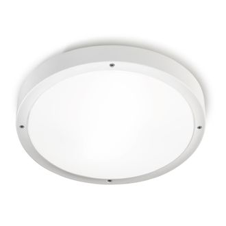 Leds - C4 Basic Sensor Plaf&oacute;n De Techo O Aplique De Pared Para Exterior Con Sensor Crepuscular De Movimiento. 36cm De Di&aacute;metro. Luz Led C&aacute;lida 3000k 2535lm. Imp