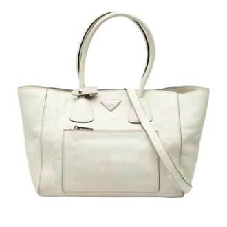 Prada Pre-owned Tote Bags, female, White, Size: ONE SIZE Pre-owned Vintage Satchel