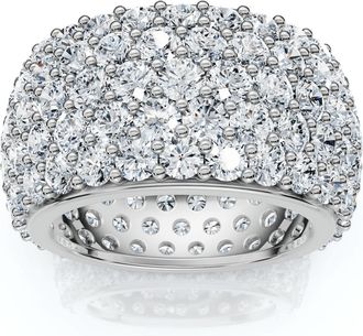 Pompeii3 5 3/4ct Pave Lab Grown Diamond Eternity Wedding Anniversary Ring Size Selectable