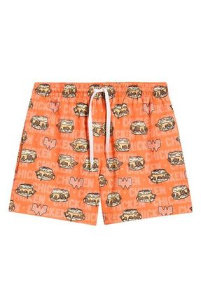 Chubbies Honey Butter Chicken Biscuit 5.5-Inch Swim Trunks in Bright Orange at Nordstrom, Size Xx-Large