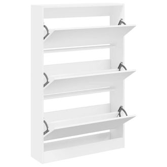 Berkfield Home Shoe Cabinet White 80x21x125.5 cm Engineered Wood