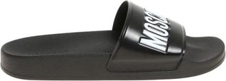 Moschino Pool Slide - Heren - Sandalen - Zwart - 45 EU - Schoenen
