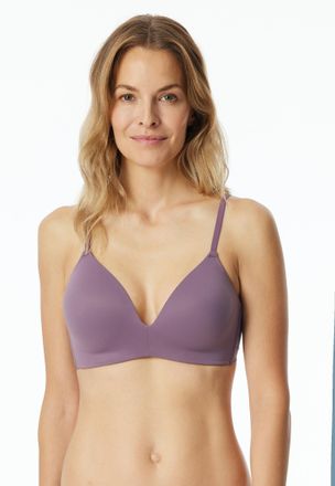 Schiesser Soft-BH SCHIESSER Invisible Soft, Damen, Gr. 75, Cup C, lila (525, malve), Microtouch, Obermaterial: 70% Polyamid, 30% Elasthan, unifarben, Basic, Bas