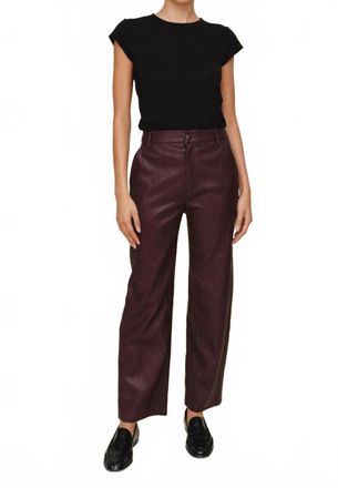 Bella Dahl Faux Leather Pants In Crimson Embers