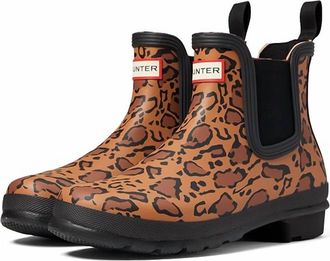Hunter Womens Original Chelsea Boots In Leopard