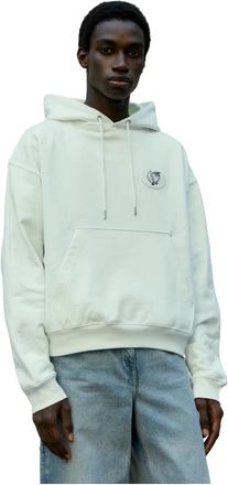 Sky High Farm Werkkleding Hoodie Katoen Fleece - Heren - Hoodies - Wit - M - Katoen - Hoodies & sweatvesten
