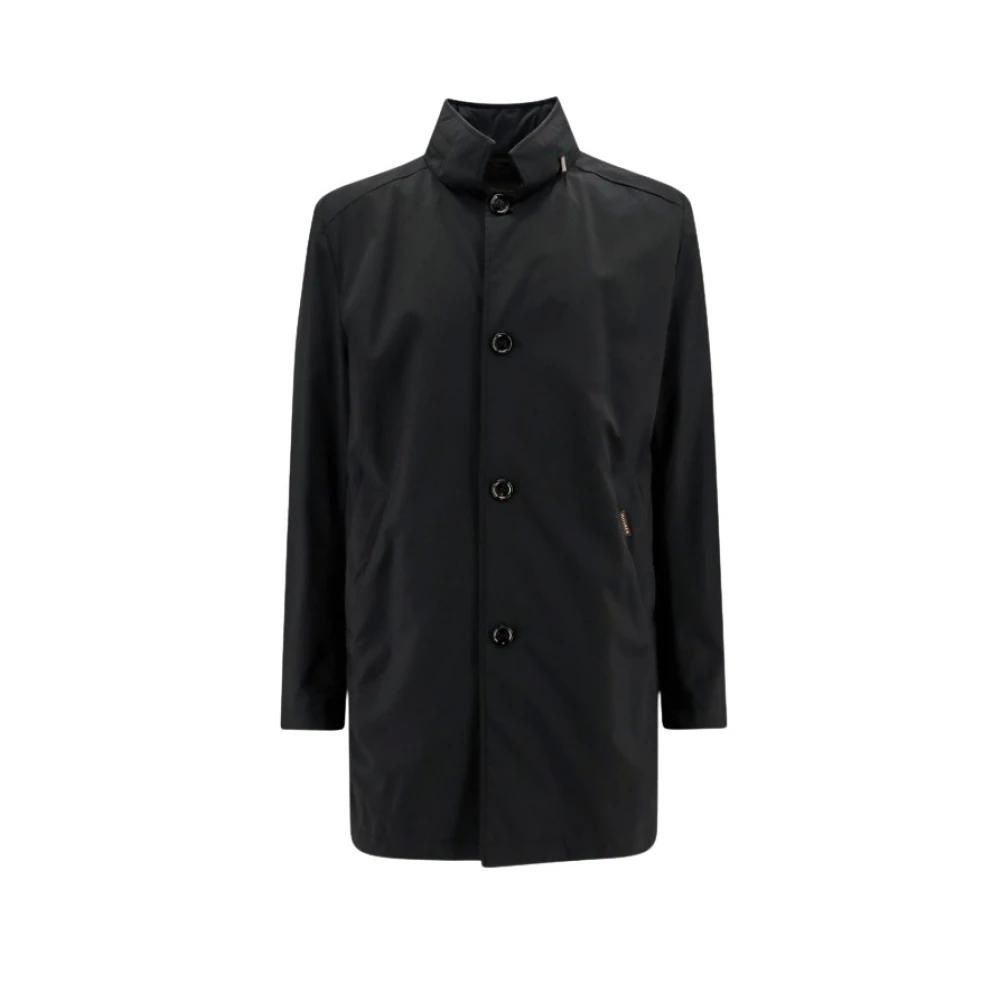 Moorer Single-Breasted Coats, male, Black, Size: M Black