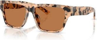 Jimmy Choo London Vierkante Zonnebril - Dames - Zonnebrillen - Bruin - 54 MM - Accessoires