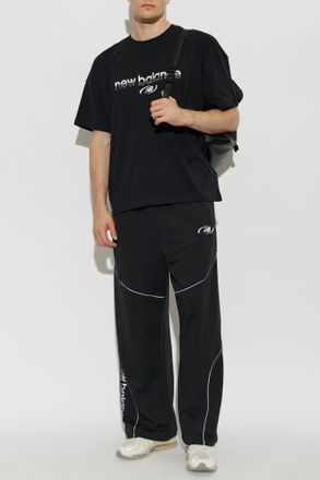 New Balance T-shirt With Logo, Mens, Black