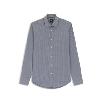 BOSS Checked regular-fit shirt in performance-stretch fabric