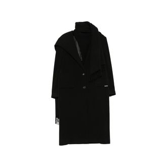 The Attico Fringed-scarf Coat
