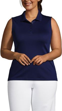 Lands End Supima Cotton Polo in Deep Sea Navy at Nordstrom, Size 2X