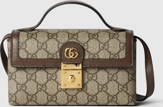 Gucci Ophidia Mini Top Handle Bag, Beige, GG Canvas