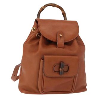 Gucci Pre-owned Backpacks, female, Brown, Size: ONE SIZE Pre-owned Vintage Backpack