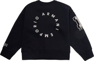Emporio Armani Boys Crew-Neck T-Shirt Black Top