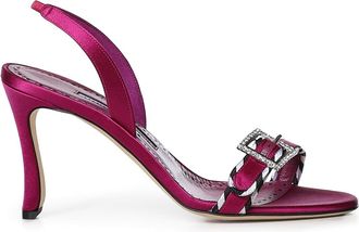 Manolo Blahnik Sumbasan Satin Sandals