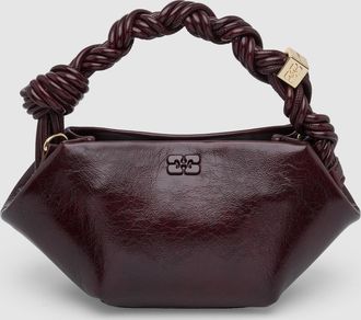 Ganni Sac Bou Mini Deep Shine Burgundy