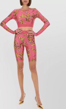 Versace Jeans Couture baroque outline cropped top