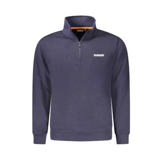 Napapijri Sweatshirts, male, Blue, Size: 3XL Blue Cotton Men Sweater