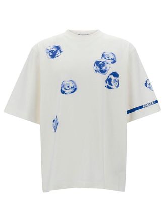 Burberry Rose-printed Crewneck T-shirt