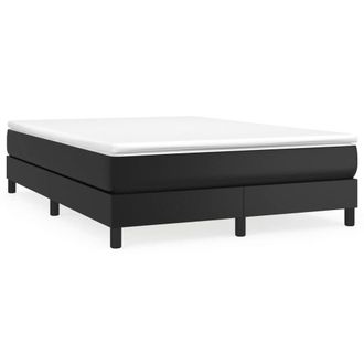 Berkfield Home Box Spring Bed Frame Black 135x190 cm Double Faux Leather