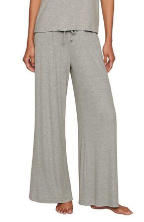 Eberjey Dream Rib Wide Leg Pants in Dark Heather Grey at Nordstrom, Size X-Small