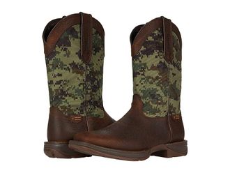 Durango Rebel 11 Western Cowboy Boots Dark Brown/Green Digital Camo : 10.5 D - Medium, Leather