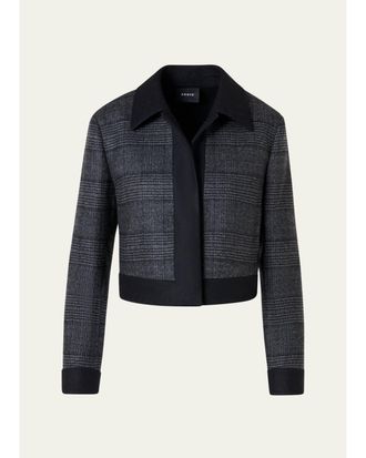 Akris Lewitt Prince of Whales Wool Short Jacket