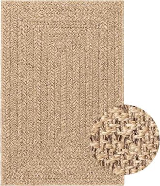 vidaXL Alfombra Zizur Apariencia De Yute Interior Y Exterior 200x290cm Vidaxl