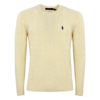 Polo Ralph Lauren Truien & Vesten, Heren, Wit, S, Wol, Witte Kabeltrui