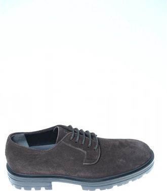 Hogan Su&egrave;de Veterschoenen - Heren - Veterschoenen - Bruin - 40 EU - Su&egrave;de - Schoenen