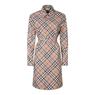 Burberry Dames, Jurken, Beige, Maat: 3XS Wol