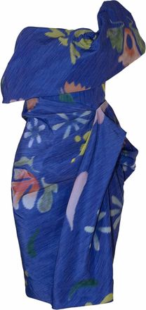 Rosie Assoulin Womens Dawn Draper Dress In Dark Floral