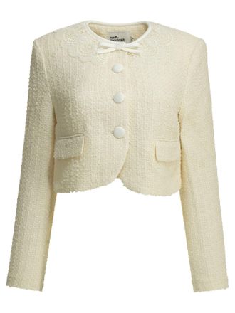 Self Portrait Boucl&eacute;-Blazer Self Portrait mit Spitzendetails