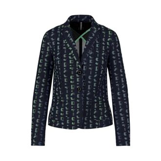 Marc Cain Jassen, Dames, Veelkleurig, XL, Leer, Scuba Jersey Blazer