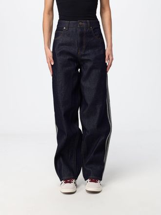 adidas Jeans a vita alta e gamba larga in denim con logo 3-Stripes