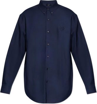 Balmain Formal Shirts - Heren - Casual Overhemden - Blauw - 2XL - Overhemden