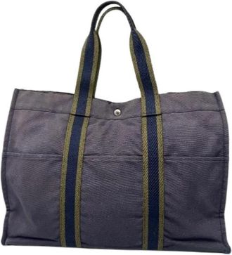 Herm&egrave;s Pre-owned Vintage Tote Bag - Dames - Vintage Shopper - Blauw - ONE Size - Vintage
