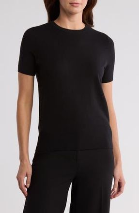 Nordstrom Slim Fit Short Sleeve Sweater in Black at Nordstrom Rack, Size Xx-Small