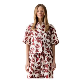 Vicolo Overhemden, Dames, Veelkleurig, S, Linnen, Boxy Linnen Shirt