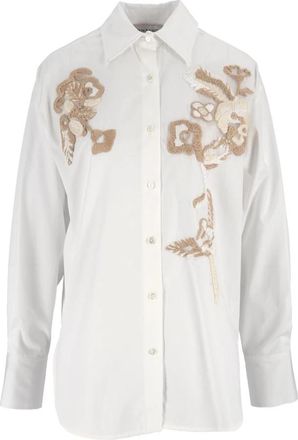 Ermanno Scervino Shirts - Dames - Overhemden - Wit - S - Overhemden