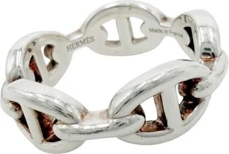 Herm&egrave;s Silver 925 Band Ring (Pre-Owned)