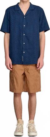 Edmmond Studios Freedom Short Sleeve Shirt In Navy