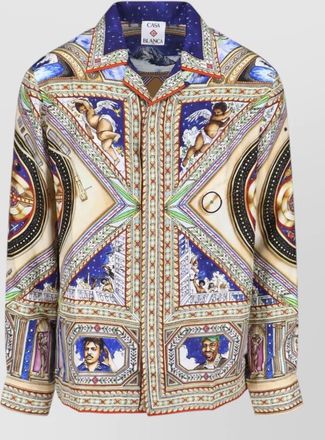 Casablanca graphic print long sleeve casual shirt