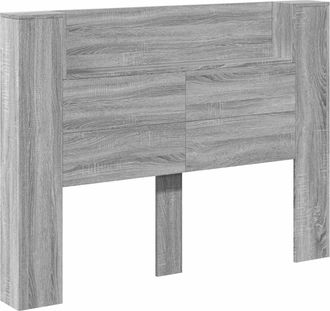 vidaXL Cabecera Con Led Gris Sonoma Madera De Ingenier&iacute;a Vidaxl